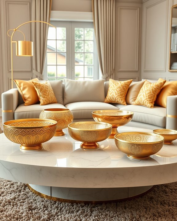 gold bowls elevate decor