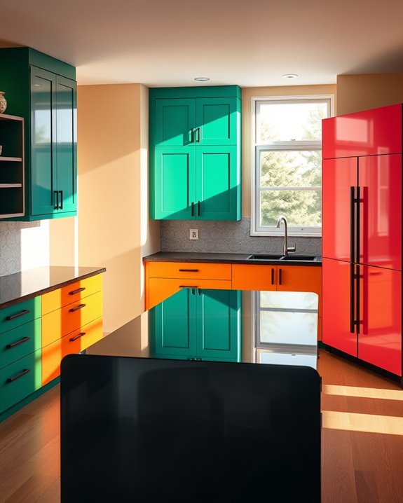 graphite and vibrant colors