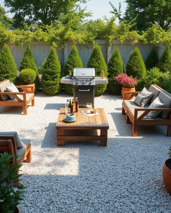 gravel barbecue area design