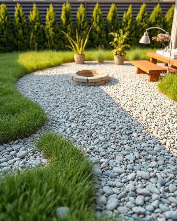 gravel for low maintenance landscaping