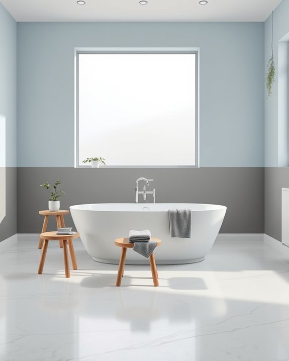 grey and blue color block