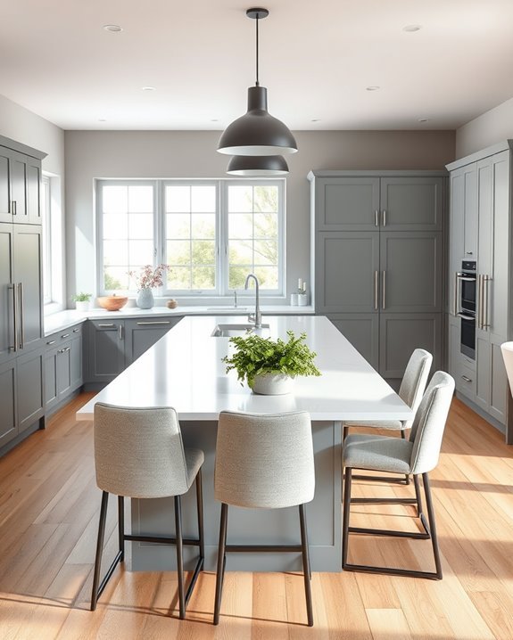 grey cabinets enhance aesthetics