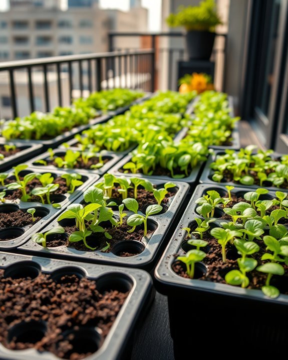 grow microgreens in trays