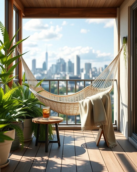 hammock balcony relaxation retreat