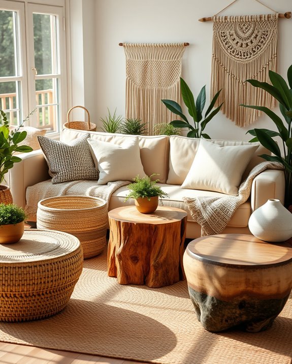 handcrafted eclectic side tables