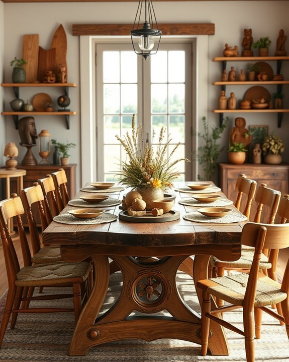 handcrafted wooden decor elegance