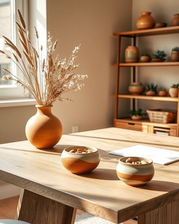 handmade pottery enhances ambiance