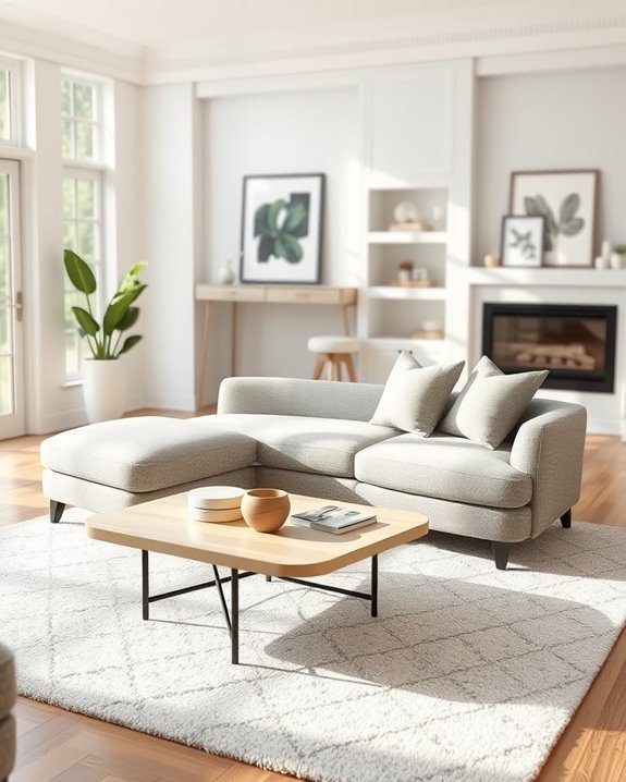 harmonious transitional living room