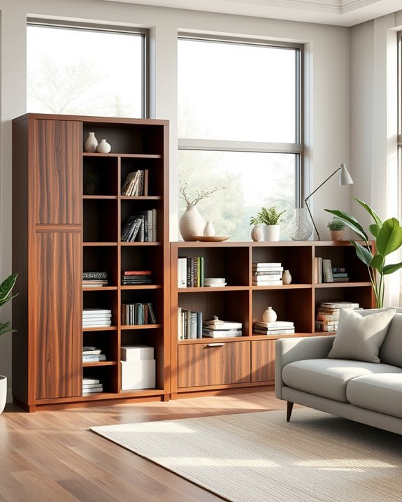 hidden compartments in bookshelves