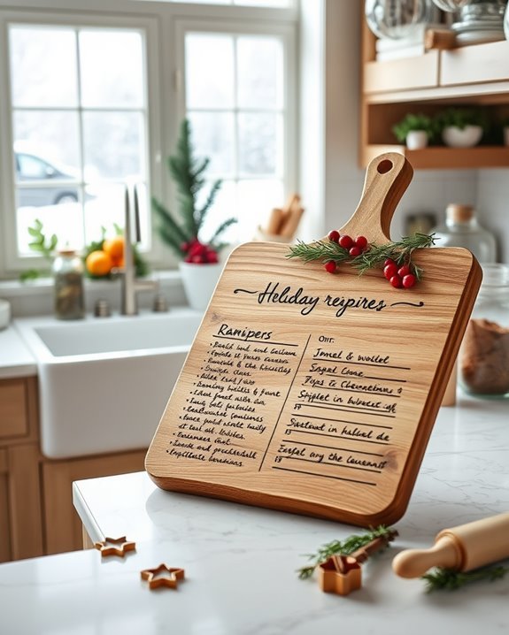 holiday recipe board ideas