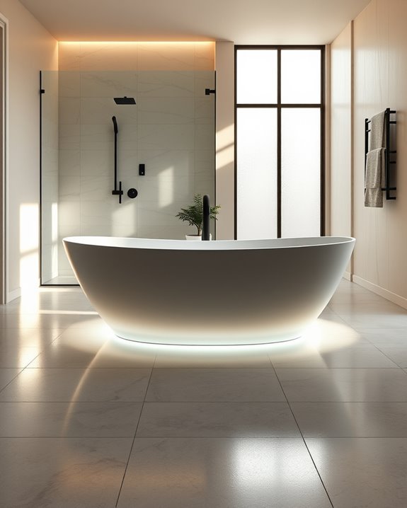 illuminated bathtubs for relaxation