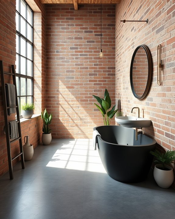 industrial chic bathroom design