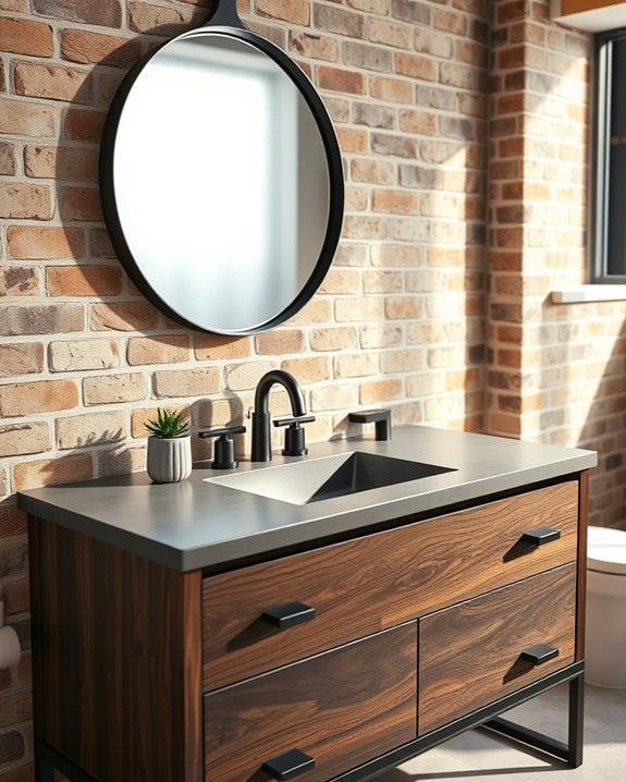 industrial chic bathroom vanities