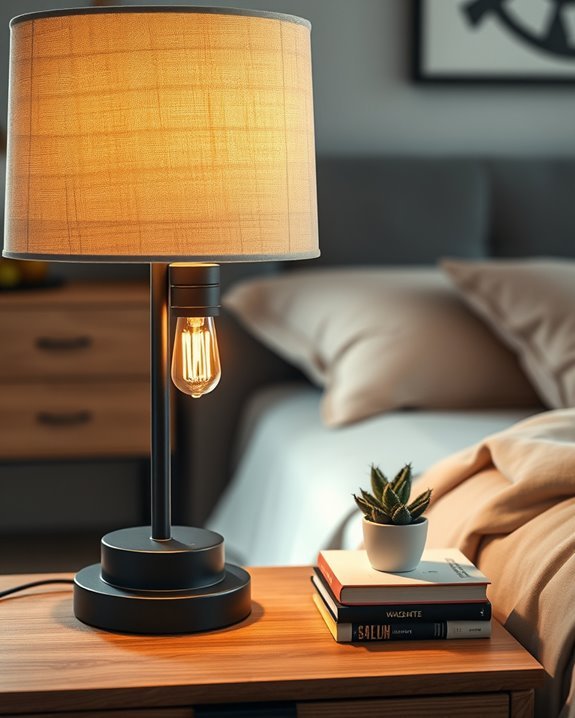 industrial chic bedside lighting