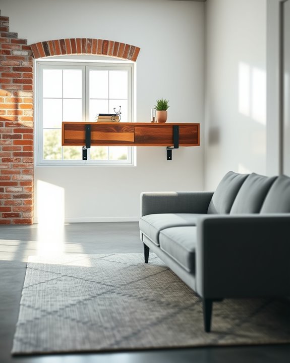 industrial chic floating storage