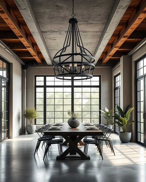 industrial dining room elegance