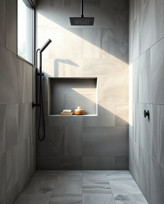 industrial elegance in showers