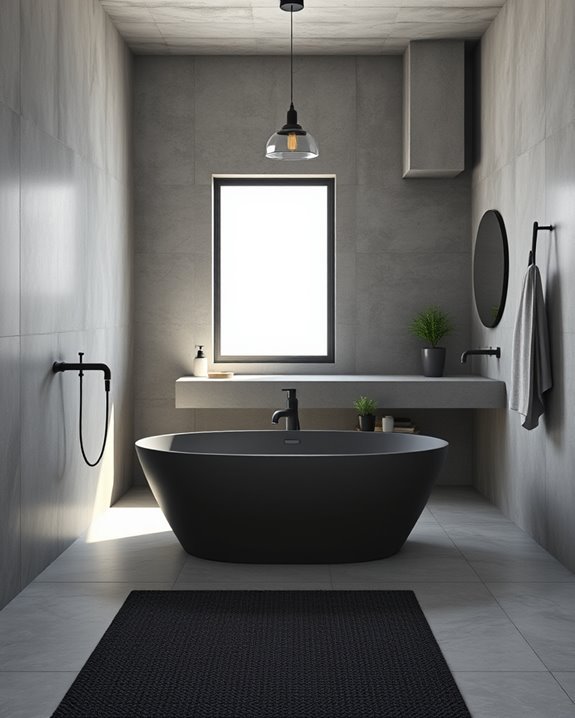 industrial grey bathroom design