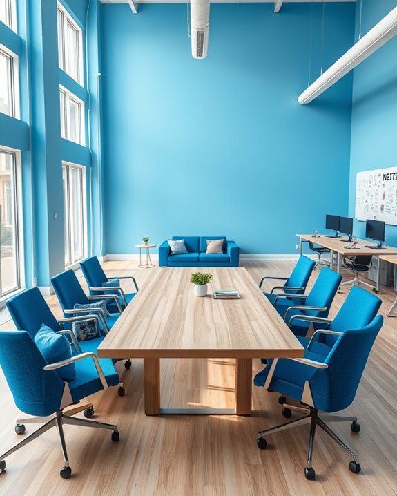 inspiring blue collaborative environments