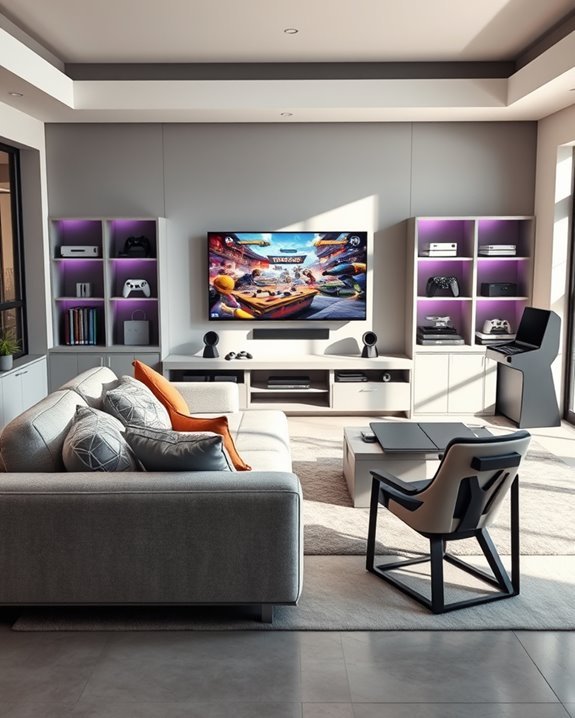 interactive gaming living room