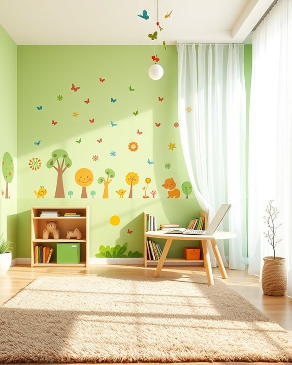 interactive nature themed wall decals