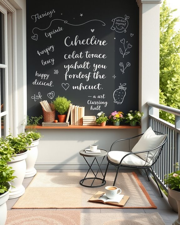 interactive outdoor chalkboard wall