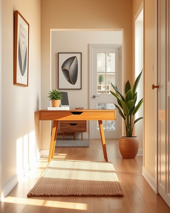 inviting office entrance decor
