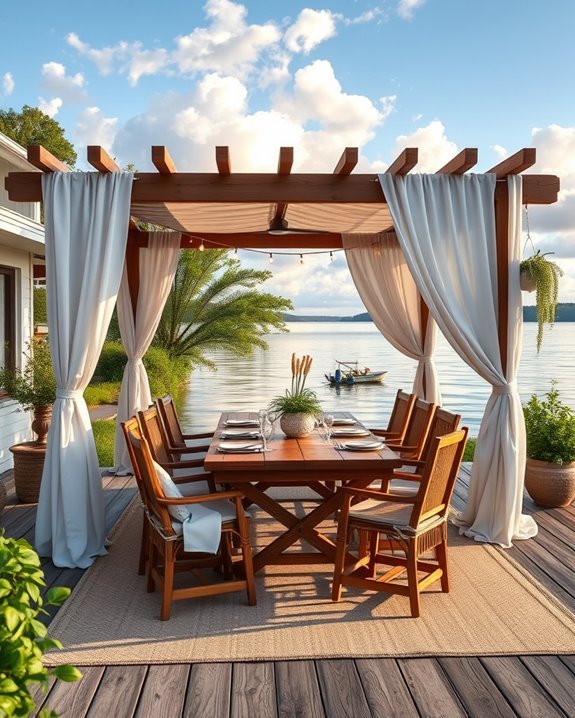 inviting outdoor dining space