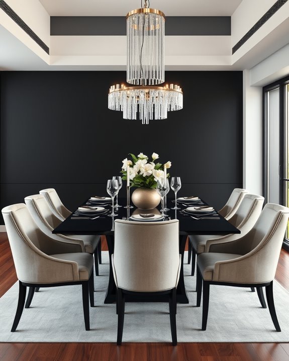 jet black crystal elegance