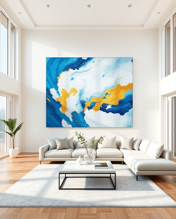 large artwork enhances space