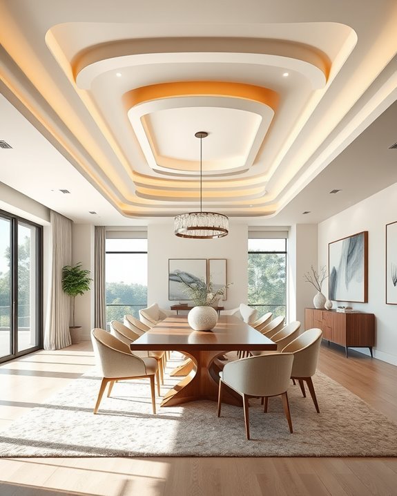 layered ceiling design appeal