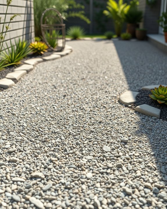 layered gravel for texture