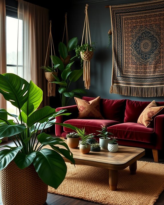 layered greenery for ambiance
