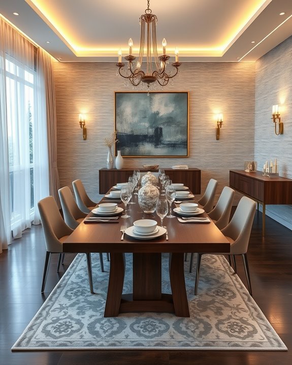 layered lighting enhances ambiance