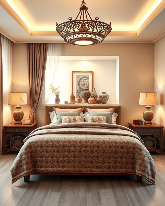 layered lighting enhances ambiance