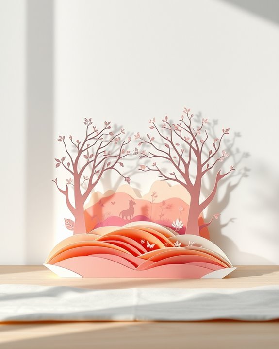 layered paper wall decor