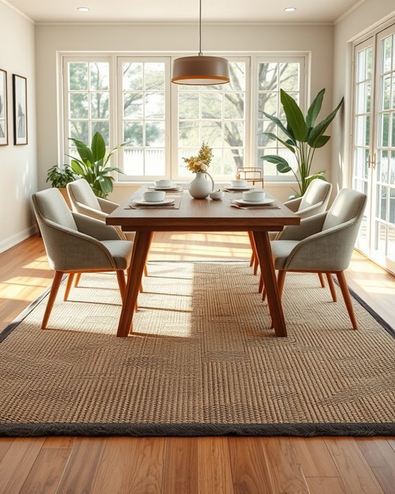layered rugs enhance comfort