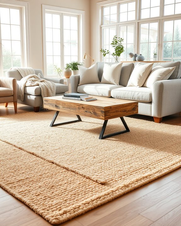 layered rugs for coziness