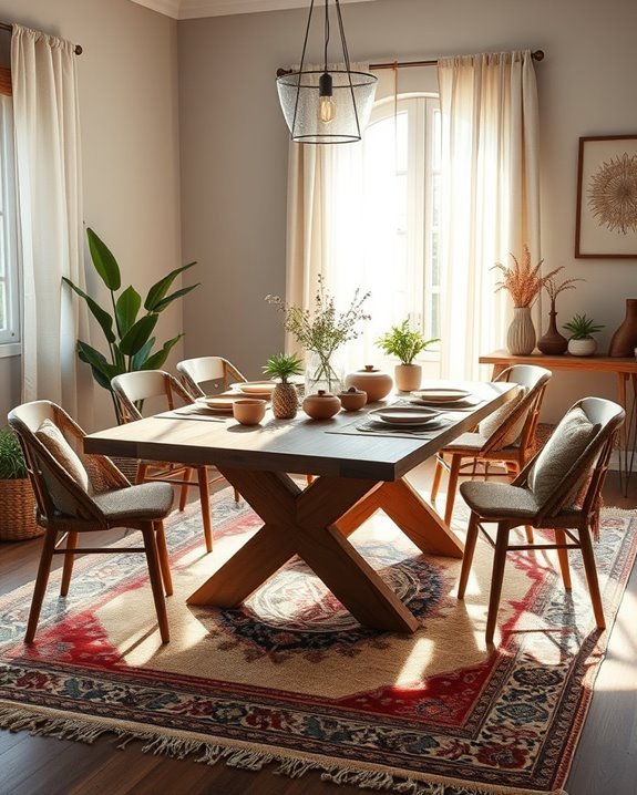 layered rugs for coziness
