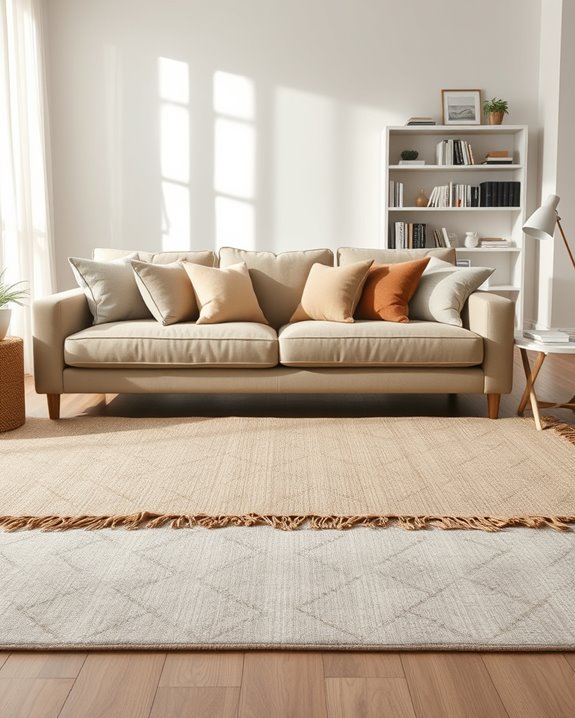 layered rugs for texture