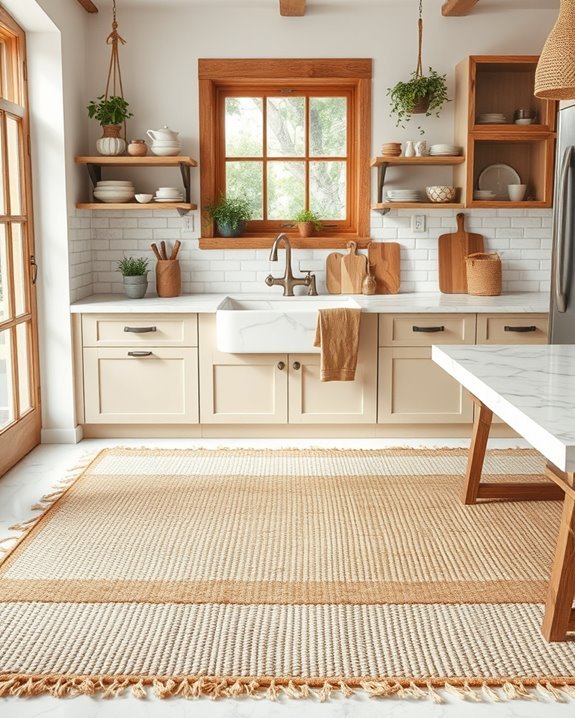 layered rugs for warmth
