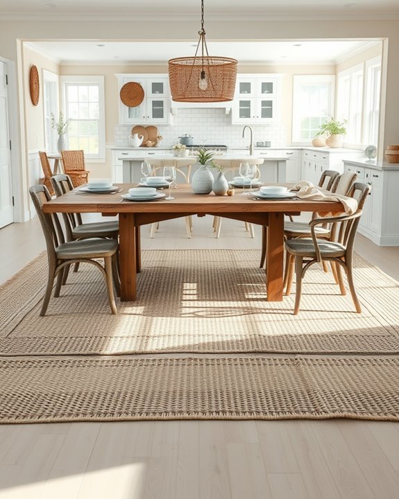 layered rugs for warmth