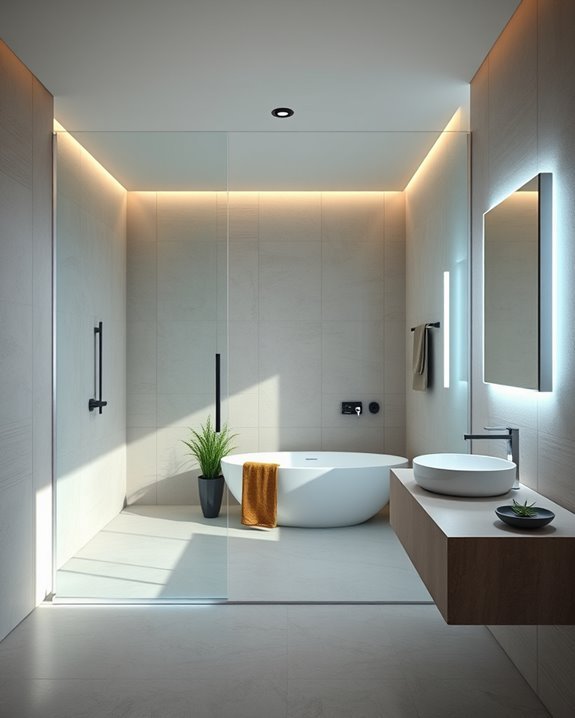 led lit glass doors