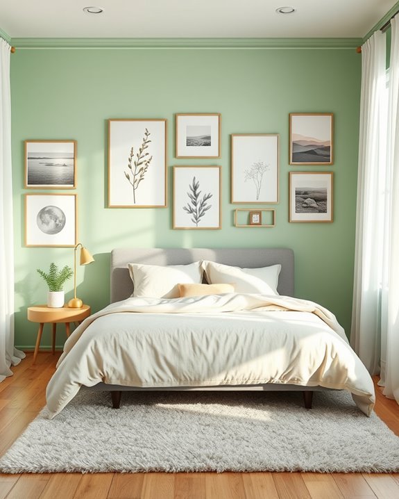 light green wall art