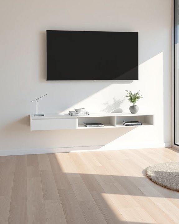 lightweight modern floating stand