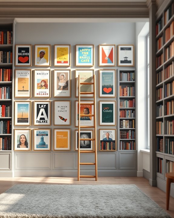 literary gallery wall display