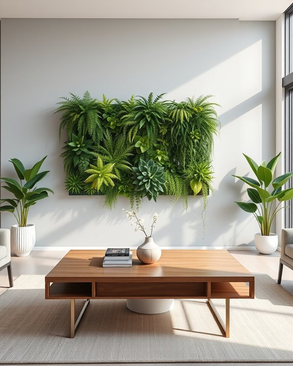 living wall plant decor
