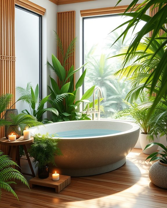 lush greenery for tranquility