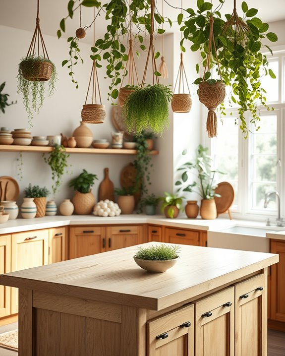 lush hanging plants enhance aesthetics