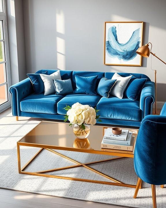 luxe blue velvet elegance